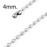 Stainless Steel Bead Chain Necklace Women Choker Long