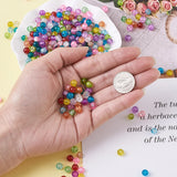 Transparent Crackle Glass Beads Round Loose Beads for Bracelet Making Mix 100pc