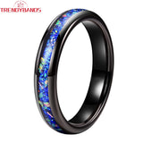 Galaxy Opal Inlay Tungsten Wedding Band Engagement Ring