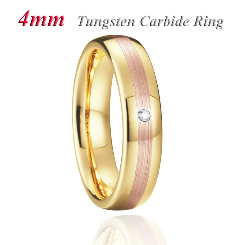 Tungsten Carbide Love Alliance Wedding Rings for Men and Women