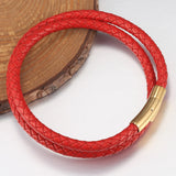 Red Brown Braided Rope Chain Choker Necklace for Men Boys