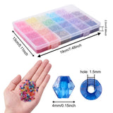 Transparent Acrylic Bicone Beads 24 Colors for Jewelry Making