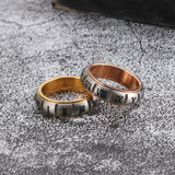 Vintage Roman Numerals Rings Brushed Silver Stainless Steel Hip Hop Knuckles Rin