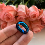Tungsten Carbide Wedding Band Polished Finish Ring 6mm 8mm 4mm Comfort fit