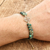 4mm African Stone Turtle Bracelet Double Layer Beads Boho Charm