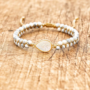 Opal Pine Bracelet for Women Men Double Layer Strand Beaded Charm Bracelet