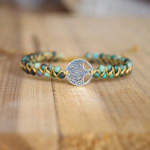 4mm Beads Bracelet Tree of Life Charm Bracelets African Jasper String