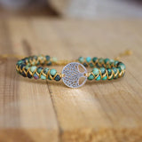 4mm Beads Bracelet Tree of Life Charm Bracelets African Jasper String