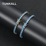 4mm Brass Prong Setting Zircon Tennis Bracelet CZ Bling Iced Out BB202