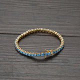 4mm Brass Prong Setting Zircon Tennis Bracelet CZ Bling Iced Out BB202