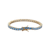 4mm Brass Prong Setting Zircon Tennis Bracelet CZ Bling Iced Out BB202