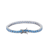 4mm Brass Prong Setting Zircon Tennis Bracelet CZ Bling Iced Out BB202