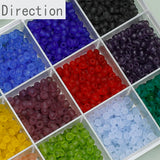 4mm Frosted Glass Rice Beads DIY Jewelry Material