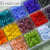 4mm Frosted Glass Rice Beads DIY Jewelry Material