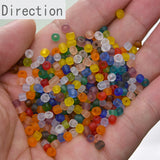 4mm Frosted Glass Rice Beads DIY Jewelry Material