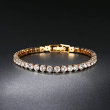 4mm CZ Tennis Bracelet Silver Chain Iced Out Women Men Jewelry