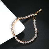 4mm CZ Tennis Bracelet Silver Chain Iced Out Women Men Jewelry