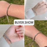 4mm CZ Tennis Bracelet Silver Chain Iced Out Women Men Jewelry