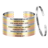 4mm Stainless Steel Open Cuff Bangle Women Bracelet