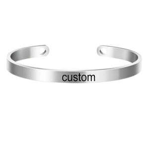 4mm Stainless Steel Open Cuff Bangle Women Bracelet