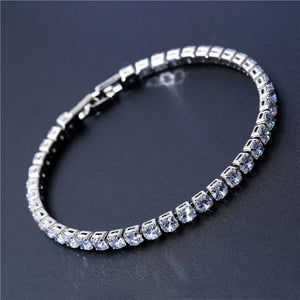 4mm CZ Men's & Women's Bracelets Birthday Wedding Accessories