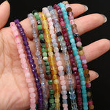 4mm Faceted Multi-Stone Cube Beads for Jewelry Making