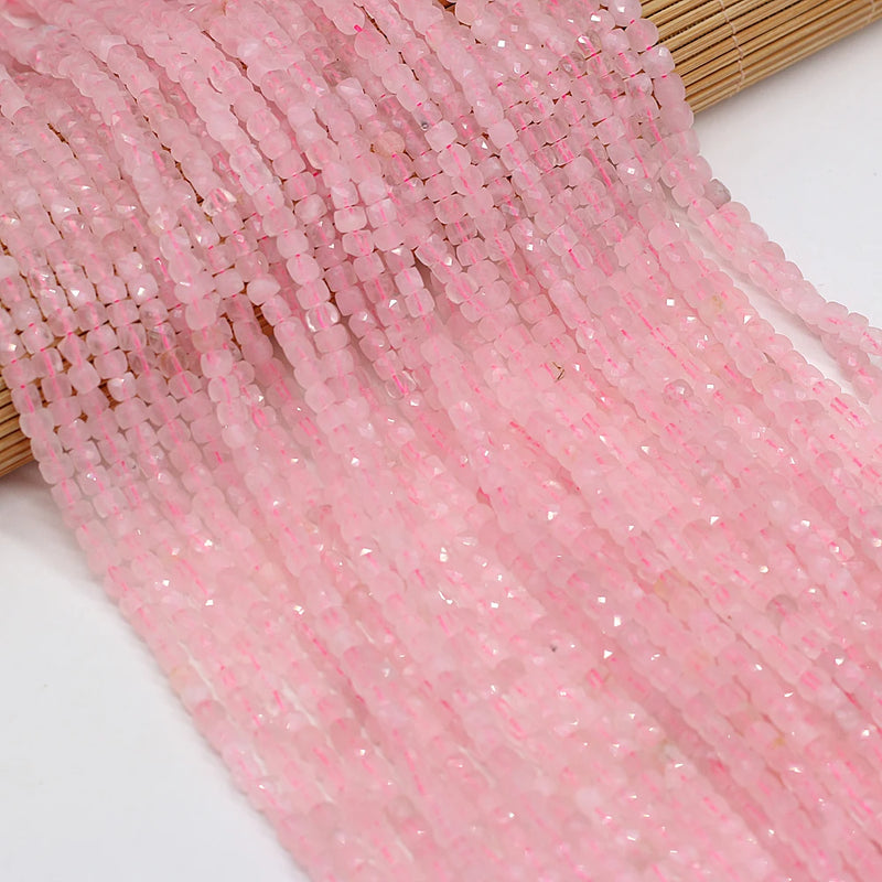 4mm Faceted Multi-Stone Cube Beads for Jewelry Making