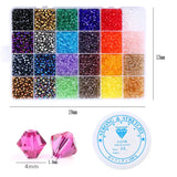 4mm Glass Bicone Beads Kits Jewelry Beads Loose Spacer beads 4800pcs/box