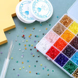 4mm Glass Bicone Beads Kits Jewelry Beads Loose Spacer beads 4800pcs/box