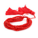 4mm Glass Crystal Beads 6 Layers Tassel Bracelet