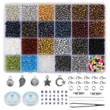 4mm Glass Seed Beads Box Set With Tools Alphabet Beads