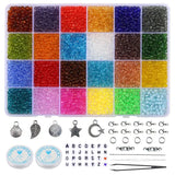 4mm Glass Seed Beads Box Set With Tools Alphabet Beads