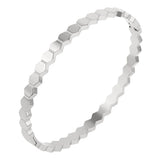 4mm Cuff Bangle Bracelet Stainless Steel High Plated Charm Women Bangle