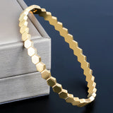 4mm Cuff Bangle Bracelet Stainless Steel High Plated Charm Women Bangle