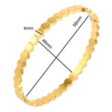 4mm Cuff Bangle Bracelet Stainless Steel High Plated Charm Women Bangle