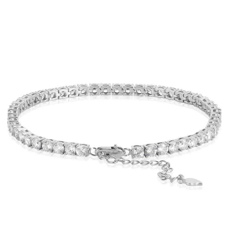 4mm CZ Iced Out Diamond Tennis Anklet Jewelry