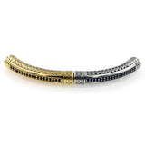 4mm Hole Stainless Steel Tube Charms Beads Crystal Bent Beads