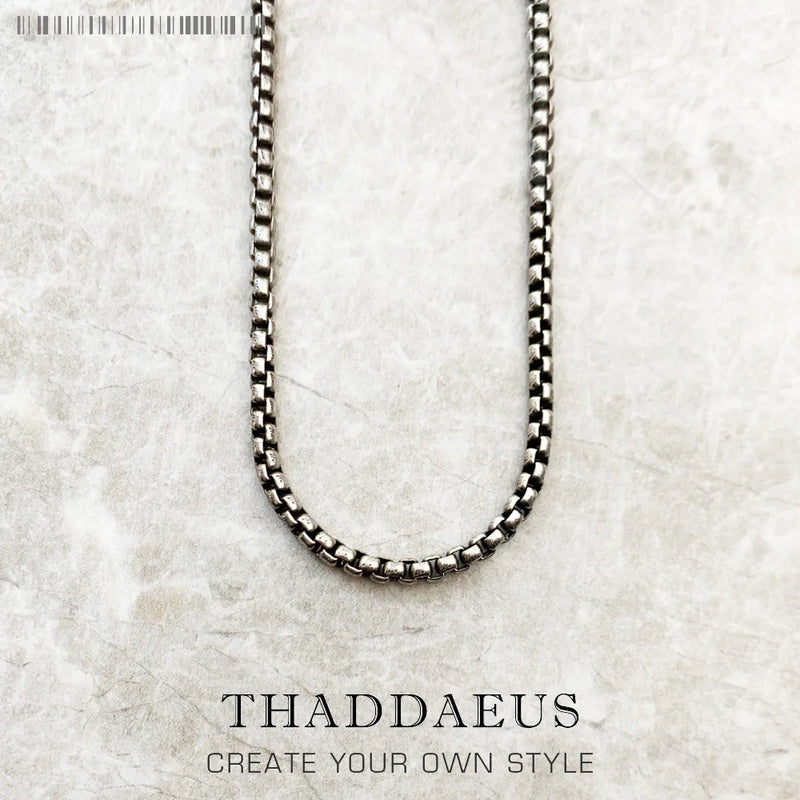 4mm Link Chain Necklace Punk Jewelry Europe Style Soul Stainless Steel Bijoux