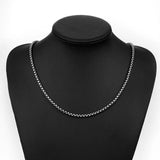 4mm Link Chain Necklace Punk Jewelry Europe Style Soul Stainless Steel Bijoux