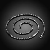 4mm Link Chain Necklace Punk Jewelry Europe Style Soul Stainless Steel Bijoux