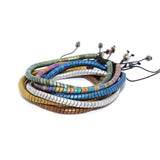 4mm Men's Colorful Hematite Bead Warp Bracelet