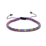 4mm Men's Colorful Hematite Bead Warp Bracelet