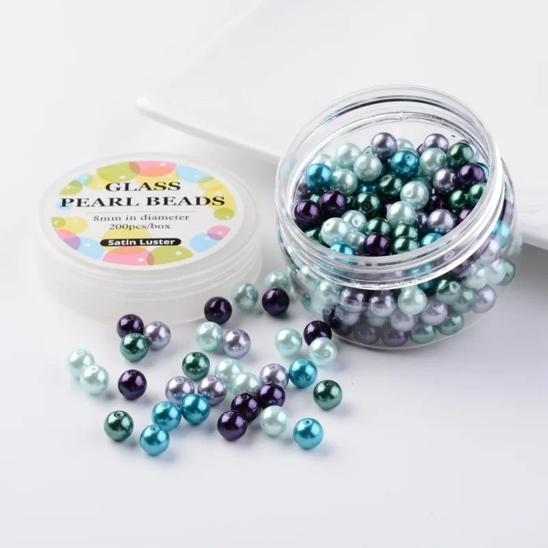 Mixed 4mm Glass Pearl Bead Sets for Jewelry Making