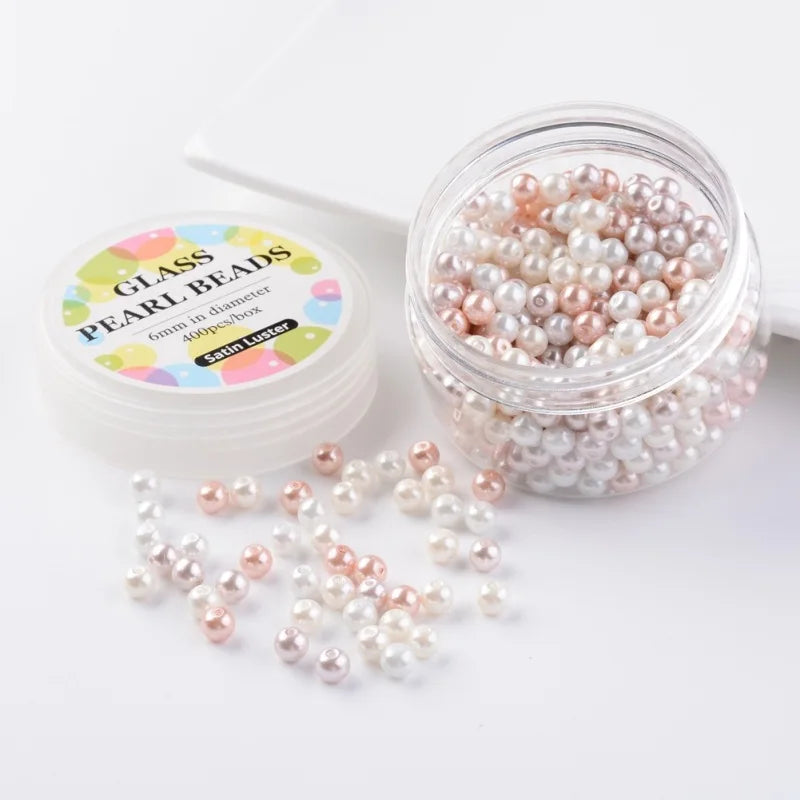 Mixed 4mm Glass Pearl Bead Sets for Jewelry Making