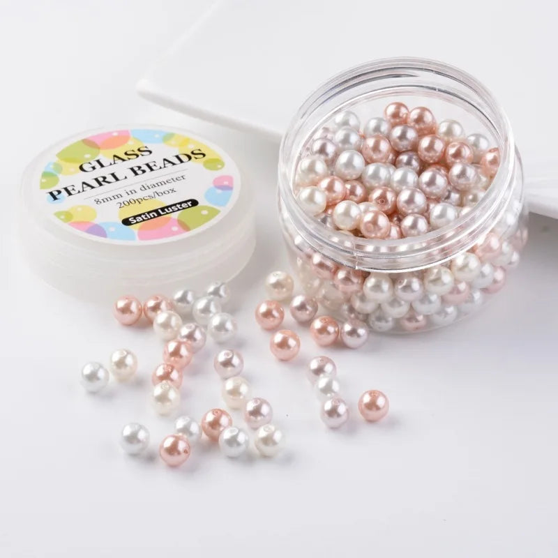 Mixed 4mm Glass Pearl Bead Sets for Jewelry Making