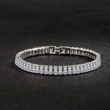 4mm Moissanite Tennis Bracelet 925 Silver Lab Diamond Wedding