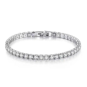 4mm Moissanite Tennis Bracelet 925 Silver Lab Diamond Wedding