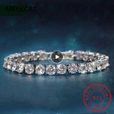 4mm Moissanite Tennis Bracelet 925 Sterling Silver Gemstone Bangle