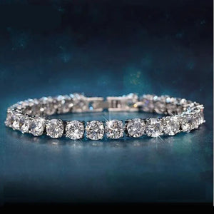 4mm Moissanite Tennis Bracelet 925 Silver Gemstone Bangle Wedding Sparkles