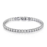 4mm Moissanite Tennis Bracelet 925 Silver Lab Diamond Wedding